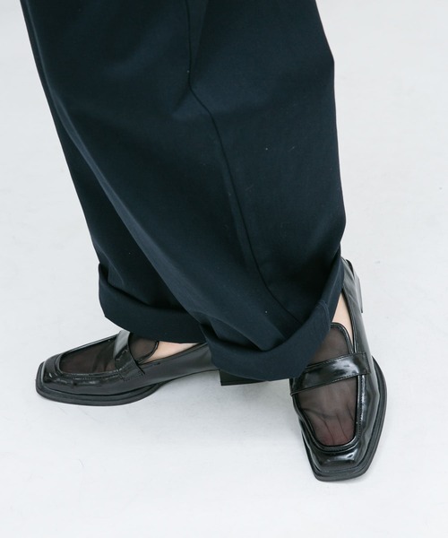 KBF（ケイビーエフ）の「スクエアトゥメッシュローファー（ローファー・レディース・ブラック/ボルドー・36/37/38）」の5枚目の写真