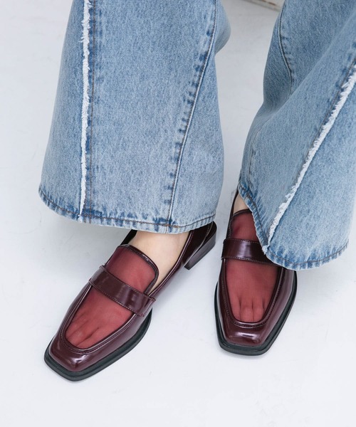 KBF（ケイビーエフ）の「スクエアトゥメッシュローファー（ローファー・レディース・ブラック/ボルドー・36/37/38）」の14枚目の写真