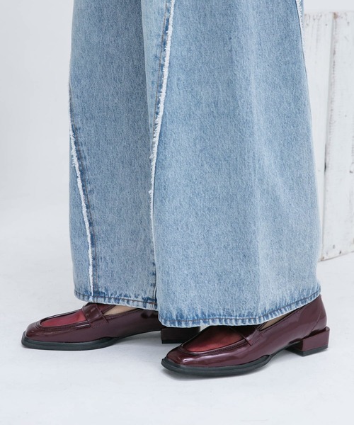 KBF（ケイビーエフ）の「スクエアトゥメッシュローファー（ローファー・レディース・ブラック/ボルドー・36/37/38）」の16枚目の写真