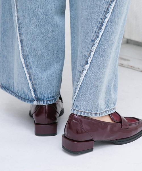 KBF（ケイビーエフ）の「スクエアトゥメッシュローファー（ローファー・レディース・ブラック/ボルドー・36/37/38）」の7枚目の写真