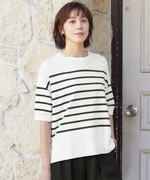 クレープストレッチプルオーバー ニット
