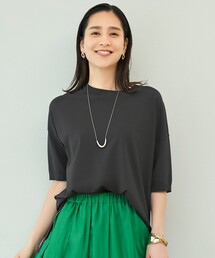 クレープストレッチプルオーバー ニット