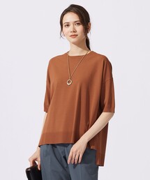 クレープストレッチプルオーバー ニット