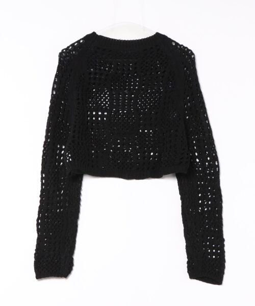 anap mimpi（アナップミンピ）の「クロシェ編み クロップド 長袖 トップス（Tシャツ/カットソー・レディース・ブラック/ピンク・FREE）」の22枚目の写真