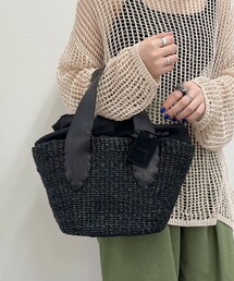 POMTATA | 【POMTATA／ポンタタ】レザーハンドルアバカトートバッグ S(トートバッグ)