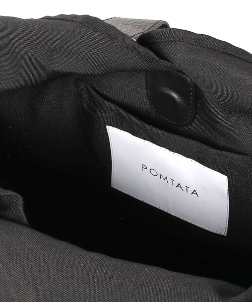 POMTATA(ポンタタ)の「【POMTATA/ポンタタ】レザーハンドルアバカトートバッグ S(トートバッグ・レディース・ブラック系その他3/ブラック/ベージュ・FREE)」の8枚目の写真