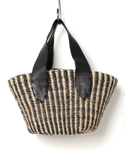 POMTATA(ポンタタ)の「【POMTATA/ポンタタ】レザーハンドルアバカトートバッグ S(トートバッグ・レディース・ブラック系その他3/ブラック/ベージュ・FREE)」の16枚目の写真