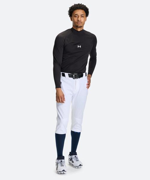 UNDER ARMOUR(アンダーアーマー)の「UAヒートギア コンフォート フィッティド ロングスリーブ モックネック シャツ(ベースボール/メンズ)(Tシャツ/カットソー・メンズ・ブラック・XL/S/L/XXL/M/3XL)」の2枚目の写真