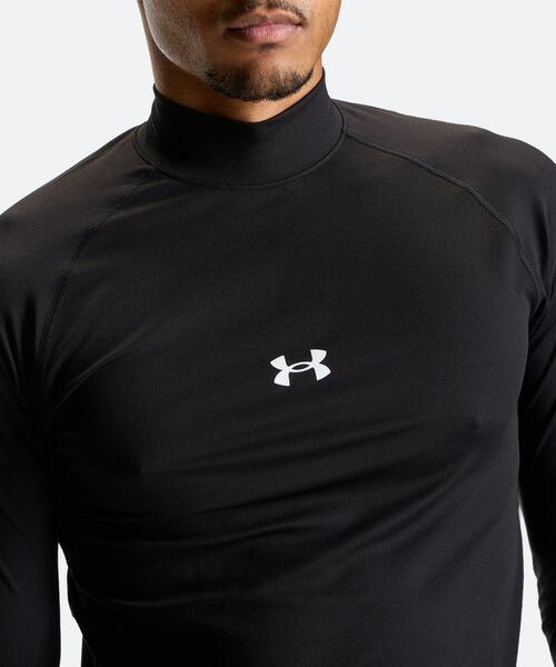 UNDER ARMOUR(アンダーアーマー)の「UAヒートギア コンフォート フィッティド ロングスリーブ モックネック シャツ(ベースボール/メンズ)(Tシャツ/カットソー・メンズ・ブラック・XL/S/L/XXL/M/3XL)」の3枚目の写真