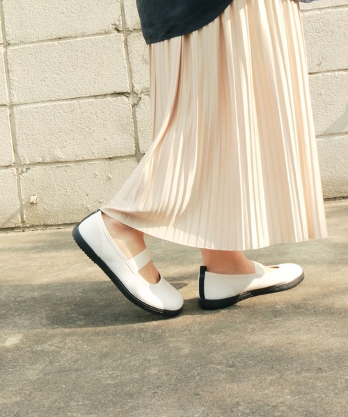 SUN（サン）の「【終了】SUN バレエシューズ(SUN L505 WH)（バレエシューズ・レディース・ホワイト・22.0cm/22.5cm/23.0cm/23.5cm/24.0cm/24.5cm）」の2枚目の写真