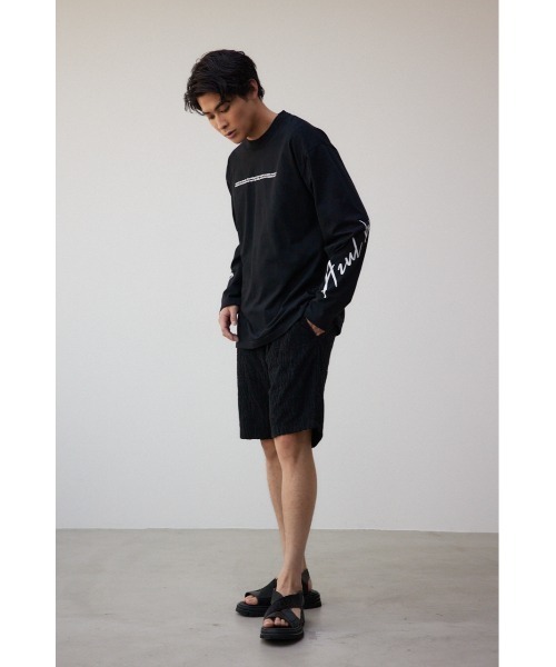 AZUL by moussy(アズールバイマウジー)の「AZULBYMOUSSYロゴロンTシャツ(Tシャツ/カットソー・メンズ・ホワイト/ブラック・MEDIUM/LARGE)」の16枚目の写真