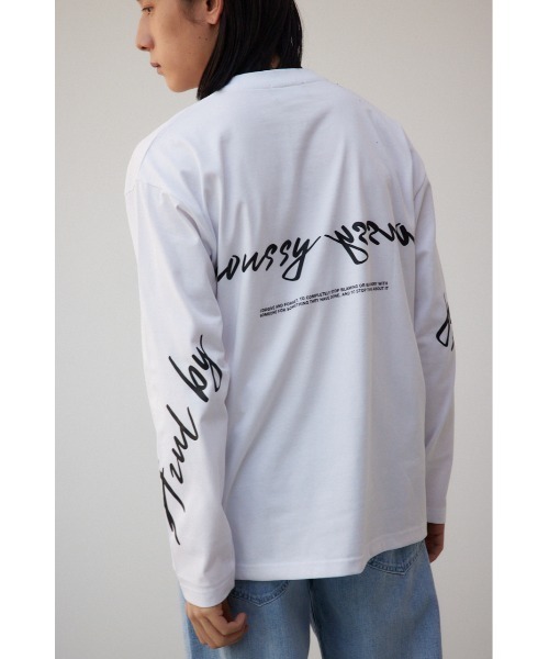 AZUL by moussy(アズールバイマウジー)の「AZULBYMOUSSYロゴロンTシャツ(Tシャツ/カットソー・メンズ・ホワイト/ブラック・MEDIUM/LARGE)」の3枚目の写真