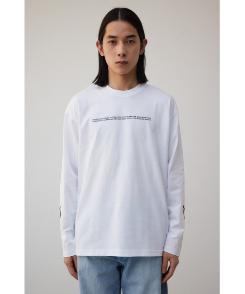 AZUL by moussy(アズールバイマウジー)の「AZULBYMOUSSYロゴロンTシャツ(Tシャツ/カットソー・メンズ・ホワイト/ブラック・MEDIUM/LARGE)」の6枚目の写真