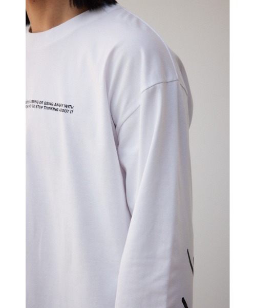 AZUL by moussy(アズールバイマウジー)の「AZULBYMOUSSYロゴロンTシャツ(Tシャツ/カットソー・メンズ・ホワイト/ブラック・MEDIUM/LARGE)」の11枚目の写真
