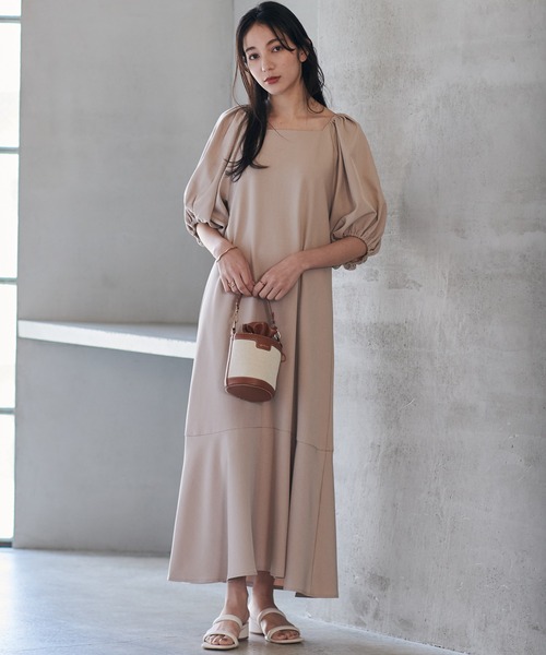 ツナクラネワンピース S-LL/ひんやり】全身すっきり見えが楽に叶う サイド切替 バイ