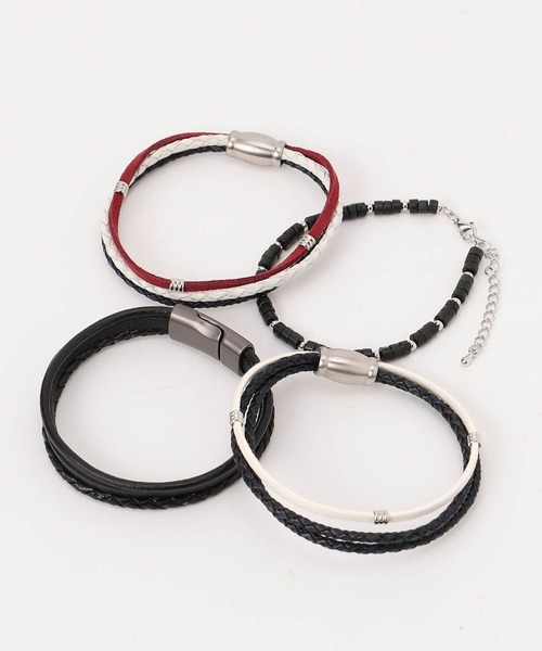 HIDEAWAYS NICOLE（ハイダウェイニコル）の「ブレスレット（ブレスレット・メンズ・ブラック/ネイビー/トリコロール/その他3・FREE）」の7枚目の写真