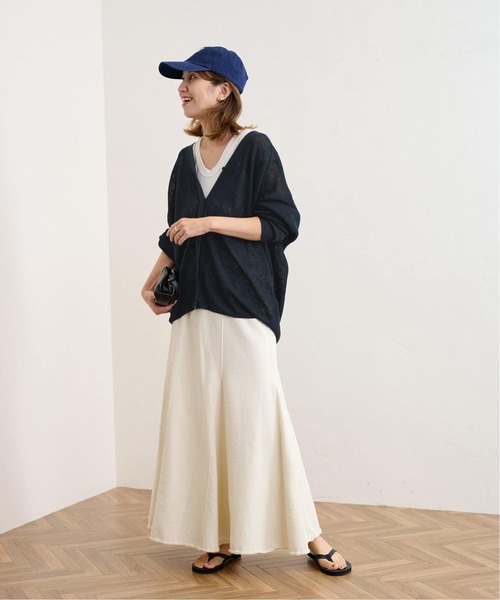 FRAMeWORK（フレームワーク）の「≪WEB限定追加≫ウォッシャブル ルーズカーディガン（カーディガン/ボレロ・レディース・アイボリー/ベージュ/ネイビー・FREE）」の10枚目の写真