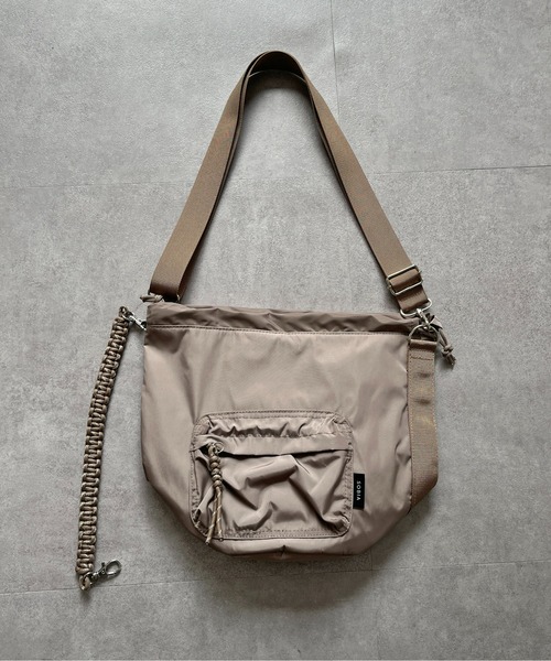 CPCM(シーピーシーエム)の「コード編み巾着ショルダー(ボストンバッグ・レディース・アイボリー/ブラック/カーキ・FREE)」の7枚目の写真