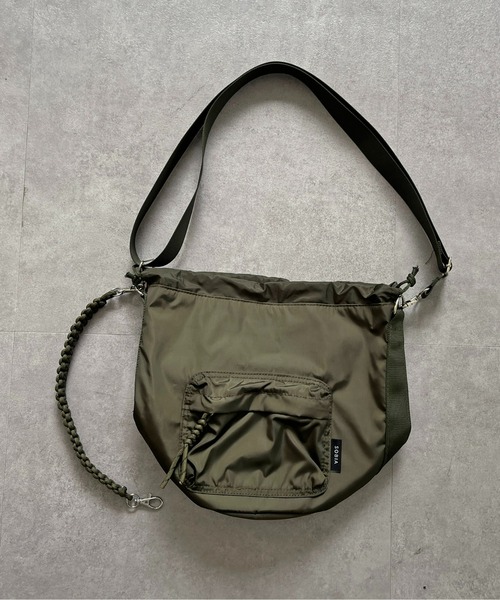 CPCM(シーピーシーエム)の「コード編み巾着ショルダー(ボストンバッグ・レディース・アイボリー/ブラック/カーキ・FREE)」の13枚目の写真