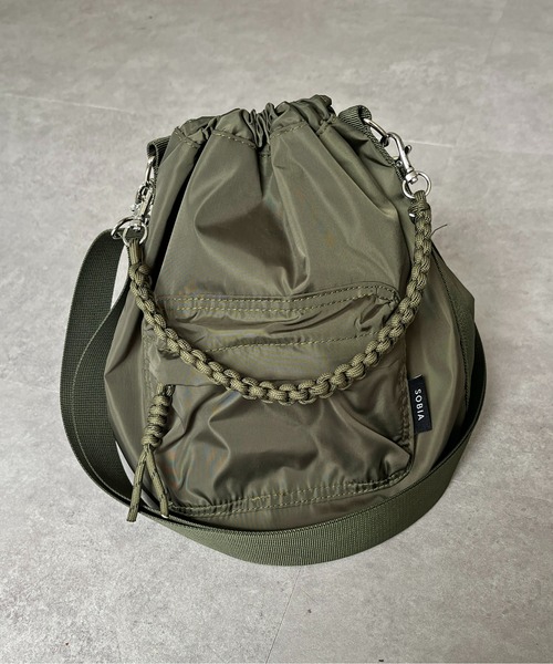 CPCM(シーピーシーエム)の「コード編み巾着ショルダー(ボストンバッグ・レディース・アイボリー/ブラック/カーキ・FREE)」の12枚目の写真