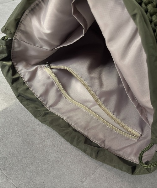 CPCM(シーピーシーエム)の「コード編み巾着ショルダー(ボストンバッグ・レディース・アイボリー/ブラック/カーキ・FREE)」の10枚目の写真