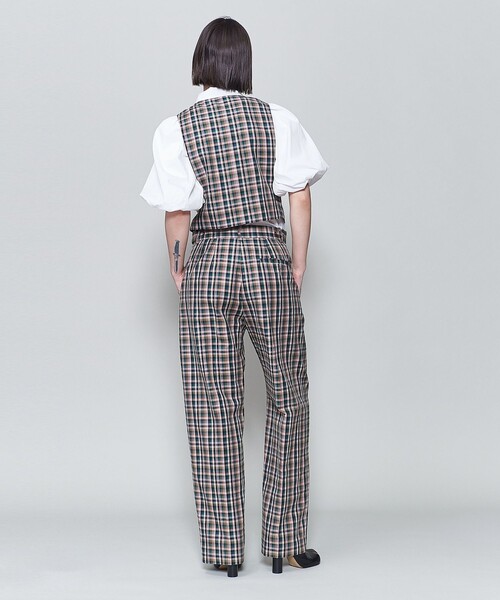 6（ロク）の「＜6(ROKU)＞コットンポリエステル チェック ベスト