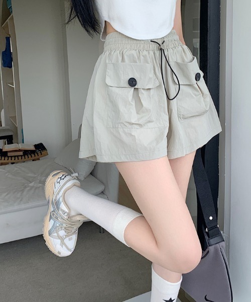 GEMEDA(ジェメダ)の「ポケットショットカーゴパンツ(カーゴパンツ・レディース・ブラック/ダークグレー/ベージュ・M)」の1枚目の写真