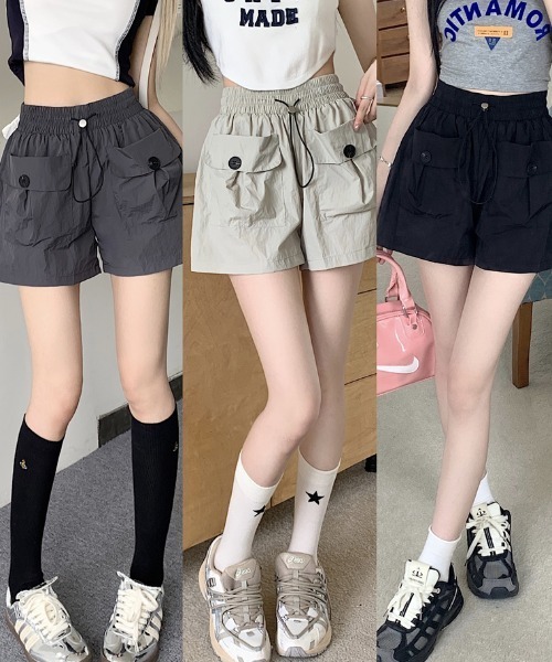 GEMEDA(ジェメダ)の「ポケットショットカーゴパンツ(カーゴパンツ・レディース・ブラック/ダークグレー/ベージュ・M)」の5枚目の写真