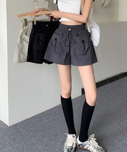 GEMEDA(ジェメダ)の「ポケットショットカーゴパンツ(カーゴパンツ・レディース・ブラック/ダークグレー/ベージュ・M)」の7枚目の写真