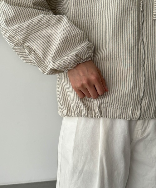 CANAL JEAN（キャナルジーン）の「El mar　ストライプパーカーブルゾン（ブルゾン・レディース・アイボリー・ONE SIZE）」の13枚目の写真