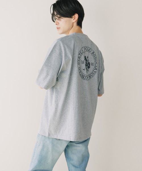 U.S. POLO ASSN.(ユーエスポロアッスン)の「U.S. POLO ASSN./ユーエスポロアッスン クルーショートスリーブTシャツ(Tシャツ/カットソー・メンズ・スミクロ/杢グレー/オフホワイト/ネイビー/ブラック・LL/M/L)」の21枚目の写真