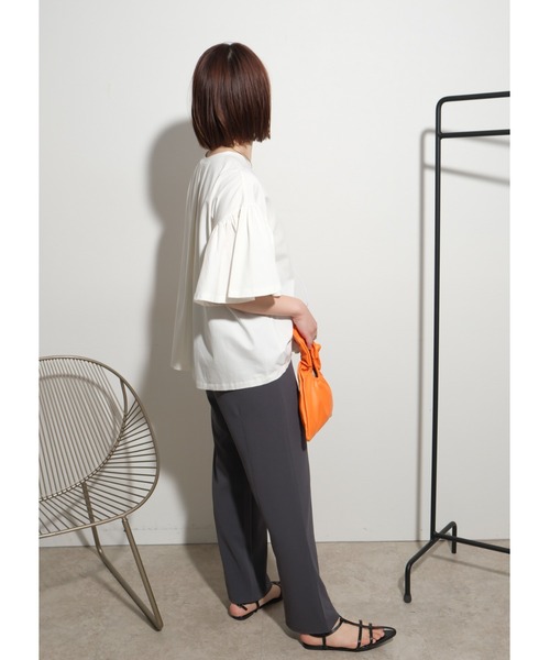 palm RICHE（ポームリシュ）の「ドロストデザイントップス（Tシャツ/カットソー・レディース・ブラック/ブルー/オフホワイト・M）」の6枚目の写真