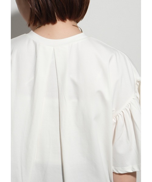 palm RICHE（ポームリシュ）の「ドロストデザイントップス（Tシャツ/カットソー・レディース・ブラック/ブルー/オフホワイト・M）」の9枚目の写真