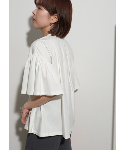 palm RICHE（ポームリシュ）の「ドロストデザイントップス（Tシャツ/カットソー・レディース・ブラック/ブルー/オフホワイト・M）」の10枚目の写真