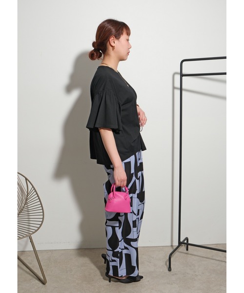 palm RICHE（ポームリシュ）の「ドロストデザイントップス（Tシャツ/カットソー・レディース・ブラック/ブルー/オフホワイト・M）」の13枚目の写真