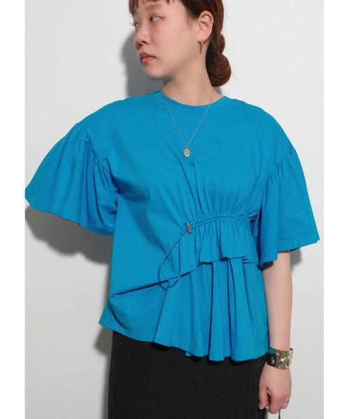 palm RICHE（ポームリシュ）の「ドロストデザイントップス（Tシャツ/カットソー・レディース・ブラック/ブルー/オフホワイト・M）」の22枚目の写真