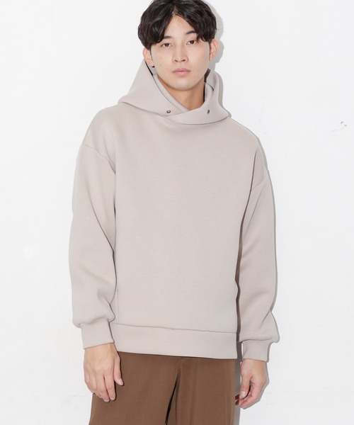 NANO universe（ナノユニバース）の「WEB限定/テックダンボールサイドジップパーカー（パーカー・メンズ・ブラック/ベージュ・M/L）」の11枚目の写真