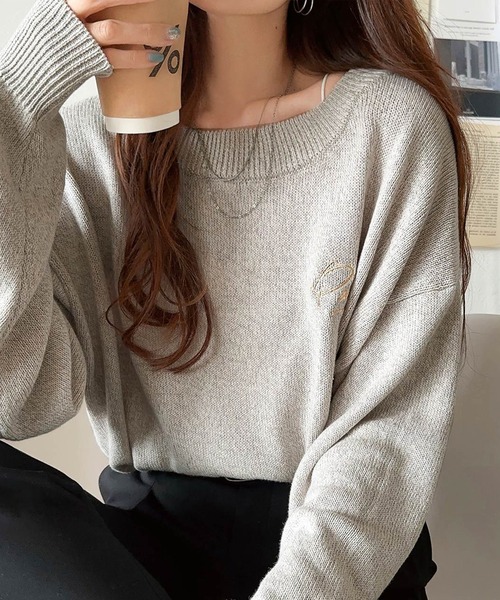 セール】大人可愛いレトロな雰囲気。綿100％ワンポイント刺繍