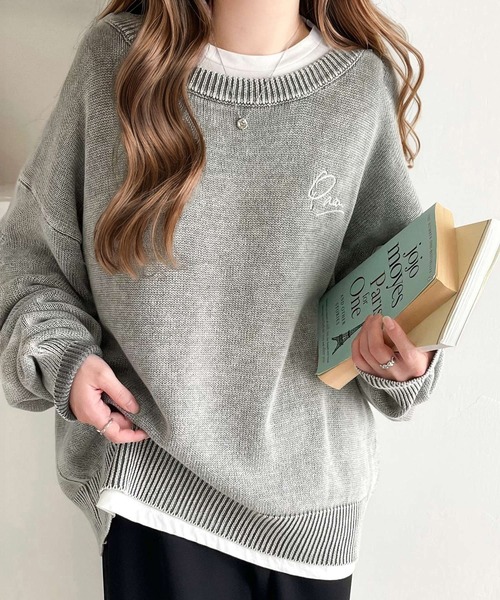 セール】大人可愛いレトロな雰囲気。綿100％ワンポイント刺繍