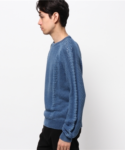 AMERICAN RAG CIE（アメリカンラグシー）の「ALEX MILL(アレックス ミル) / FISHERMANS KNIT / 109-AXL-SW111122（ニット/セーター・メンズ・インディゴブルー・M/S）」の6枚目の写真