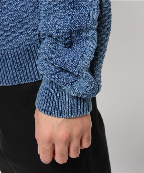 AMERICAN RAG CIE（アメリカンラグシー）の「ALEX MILL(アレックス ミル) / FISHERMANS KNIT / 109-AXL-SW111122（ニット/セーター・メンズ・インディゴブルー・M/S）」の2枚目の写真