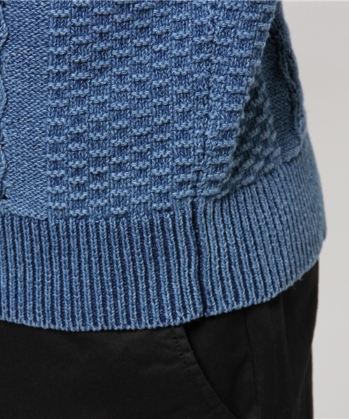 AMERICAN RAG CIE（アメリカンラグシー）の「ALEX MILL(アレックス ミル) / FISHERMANS KNIT / 109-AXL-SW111122（ニット/セーター・メンズ・インディゴブルー・M/S）」の3枚目の写真