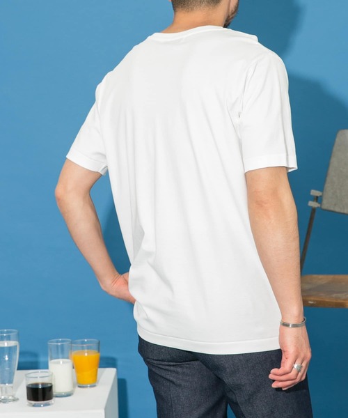 URBAN RESEARCH ROSSO MEN(アーバンリサーチロッソメン)の「『XLサイズあり』『UR TECH』防汚加工 スタンダードVネックTシャツ(Tシャツ/カットソー・メンズ・ネイビー/ホワイト/ブラック/グレー・SMALL/MEDIUM/LARGE/X-LARGE)」の8枚目の写真