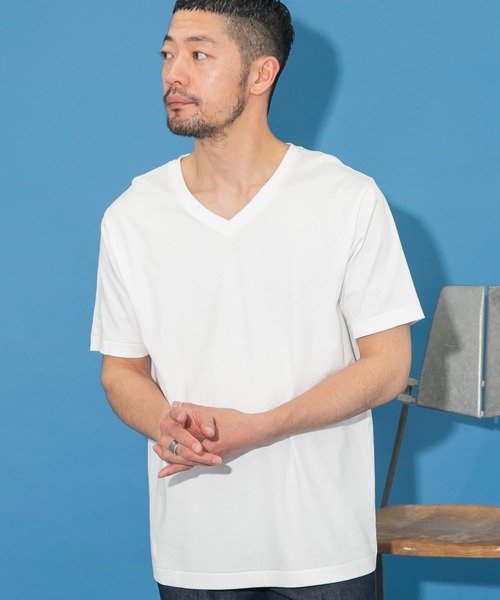 URBAN RESEARCH ROSSO MEN(アーバンリサーチロッソメン)の「『XLサイズあり』『UR TECH』防汚加工 スタンダードVネックTシャツ(Tシャツ/カットソー・メンズ・ネイビー/ホワイト/ブラック/グレー・SMALL/MEDIUM/LARGE/X-LARGE)」の10枚目の写真