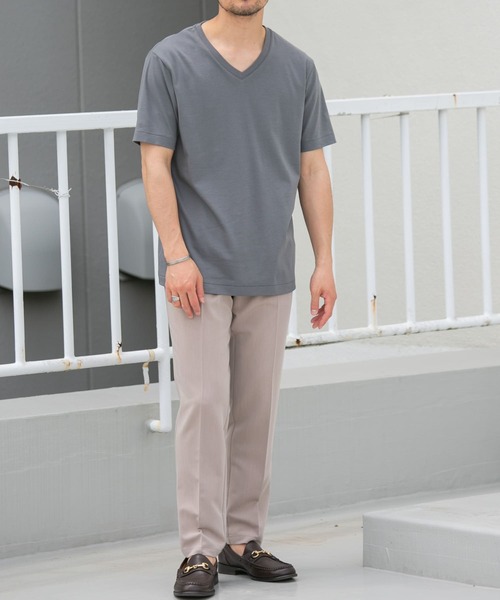 URBAN RESEARCH ROSSO MEN(アーバンリサーチロッソメン)の「『XLサイズあり』『UR TECH』防汚加工 スタンダードVネックTシャツ(Tシャツ/カットソー・メンズ・ネイビー/ホワイト/ブラック/グレー・SMALL/MEDIUM/LARGE/X-LARGE)」の20枚目の写真