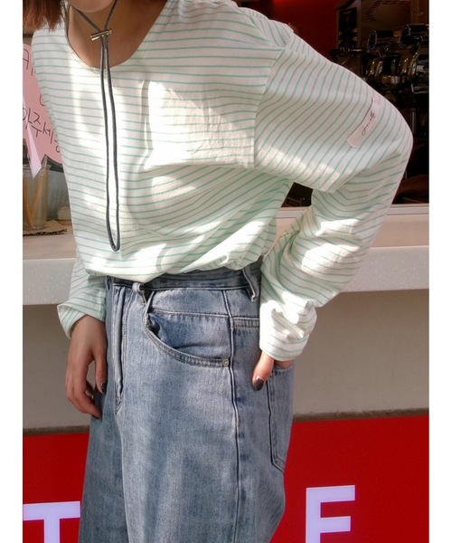 light border cutsew（Tシャツ/カットソー）｜jumelle（ジュメロ）