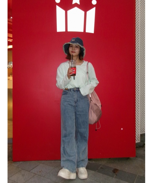 JUMELLE（ジュメロ）の「light border cutsew（Tシャツ/カットソー・レディース・グリーン/ピンク・FREE）」の9枚目の写真