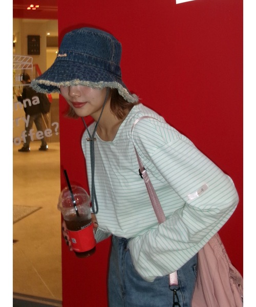 JUMELLE（ジュメロ）の「light border cutsew（Tシャツ/カットソー・レディース・グリーン/ピンク・FREE）」の11枚目の写真