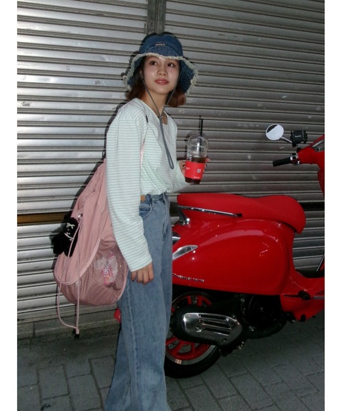 JUMELLE（ジュメロ）の「light border cutsew（Tシャツ/カットソー・レディース・グリーン/ピンク・FREE）」の13枚目の写真