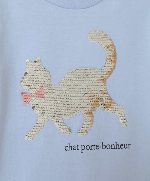 a.v.v（アーヴェヴェ）の「[100-130]スパンコールＴシャツ（Tシャツ/カットソー・キッズ・ホワイト/ダークインディゴブルー/ライラック・130/120/100/110）」の10枚目の写真